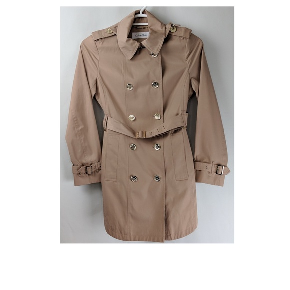 Calvin Klein Double Breasted Trench Rain Jacket - Picture 2 of 5